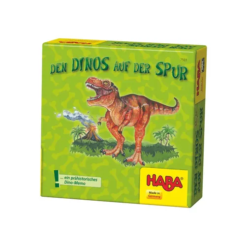 HABA Den Dinos auf der Spur - Gesellschaftsspiel für Dino-Fans, fördert Teamarbeit und strategisches Denken in einem spannenden Abenteuer.