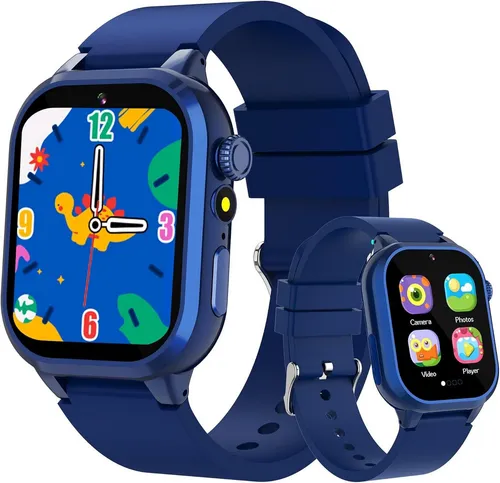 Ruopoem Smartwatch für Kinder mit SIM-Karte - Multifunktionale Kinder Smartwatch mit Spielen, Musik, Kamera und Video. Das intuitive Touchdisplay sorgt für einfachen Zugang zu Unterhaltung und fördert Kreativität und eigenständige Beschäftigung.