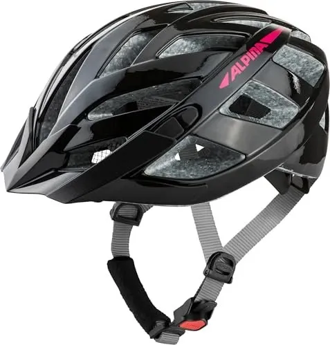 Alpina Panoma 2.0 Helm - Schwarz-Pink, 52-57 cm - Fahrradhelme mit verstellbarem Fit-System für optimalen Tragekomfort und Sicherheit beim Radfahren.