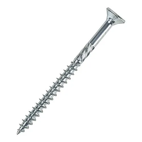 STIER Senkkopf-Spanplattenschraube 3,5x35 Stahl galvanisch verzinkt TX 20, selbstschneidende Spitze, Teilgewinde, Fräskopftechnologie, Schrauben für Holz