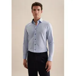 Seidensticker Herren Slim Bügelfrei Kent Patch Shirt, hellblau - Tops & Hemden für Herren: Bügelfreies Slim Fit Hemd aus 100% Baumwolle, ideal für Büro und Freizeit - komfortabel und elegant zugleich.