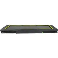 EXIT Trampolin Silhouette Ground Sports 305 x 214 cm - Rechteckiges Bodentrampolin für sportliche Aktivitäten, modern im mattschwarzen Design, ideal für erfahrene Springer und sicheres Springvergnügen.