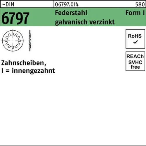 250er PACK(Stk) 006797001049074000 Zahnscheibe DIN 6797 Form I innengezahnt I 7
