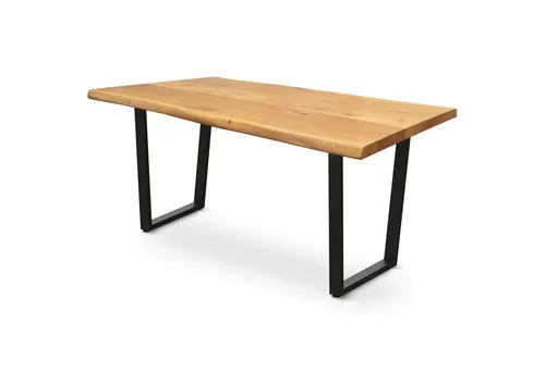 holz4home® Esstisch Massivholztisch aus Eiche I Küchentisch aus Echtholz, Kompletter Tisch (Tischplatte & Gestell), 4 cm dickes Massivholz