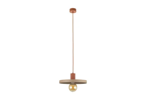 Hängelampe Esszimmer Metall Ø30 cm E27 Ziegelrot Sandgrau Vintage Pendelleuchte - Vintage Pendelleuchte aus Metall, ideal für Esszimmer und Wohnzimmer. Verleihen Sie Ihrem Raum mit der stilvollen Ziegelrot-Sandgrau-Kombination ein einzigartiges Ambiente.
