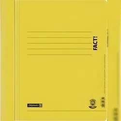 Brunnen 102010410 Schnellhefter A4, FACT!, aus Recyclingkarton) gelb