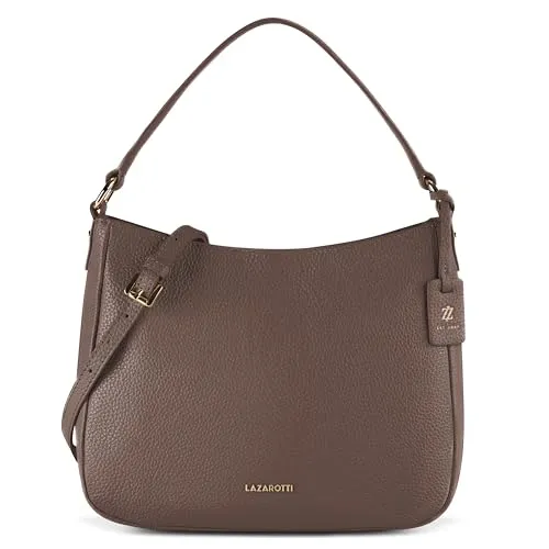 Lazarotti Schultertasche Bologna Leather - Schultertasche aus hochwertigem Leder mit praktischem Reißverschluss- und Steckfach sowie einem abnehmbaren Umhängeriemen für vielseitige Einsatzmöglichkeiten.