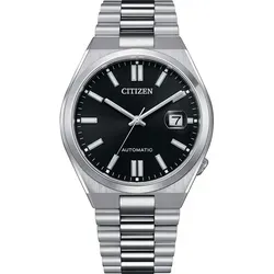 Citizen Tsuyosa NJ0150-81E Herrenuhr mit schwarzem Zifferblatt - Armbanduhr für Herren, Automatikuhr mit Saphirglas und 50 m Wasserbeständigkeit - ideal für stilbewusste Männer.