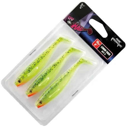 Fox Rage Pro Shad 10cm - 3 Gummifische, Farbe:UV Lemontiger