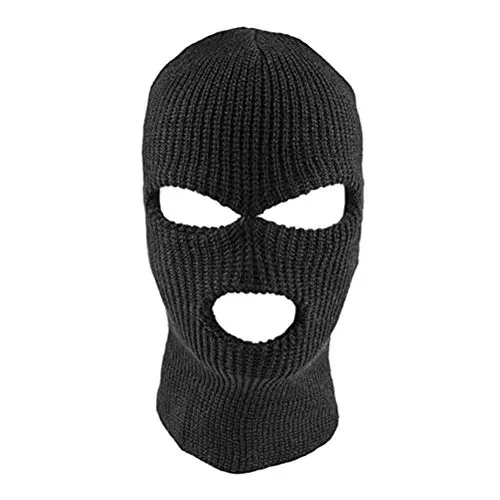 Sturmhaube Balaclava mit 3 Löchern – Winter Winddichte Strickmaske für Outdoor-Aktivitäten