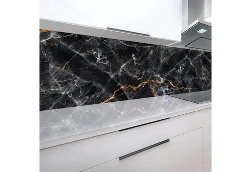Rodnik Küchenrückwand Marmor schwarz - Küchenrückwände aus ABS-Kunststoff in DELUXE Qualität, UV- und feuchtigkeitsresistent, ideal für jeden Raum und einfach zu montieren.