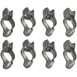 Produktbild Dekoklammer LIEDECO, silber (silberfarben), L:3,6cm Ø:2,1cm, Metall, Gardinenbefestigungen, für Gardinenstangen Ø 12 mm