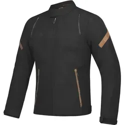 Ixon Striker Retro Wasserdichte Motorrad Textiljacke, schwarz-braun, Größe XL für Männer