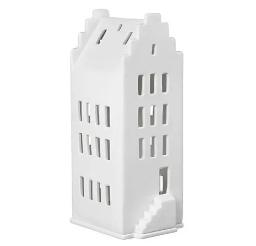 räder Lichthaus Kerzenständer Teelicht Giebeldach weiß von Räder