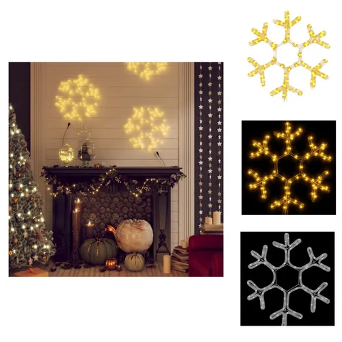 vidaXL LED-Silhouette Schneeflocke 72 LEDs Warmweiß 38x37 cm