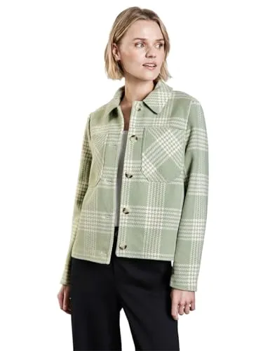 STREET ONE Karo Jackenblazer in Light Mint Green, Größe 44 - Funktionsjacke mit modernem Karo-Muster, ideal für den lässigen Alltag und angenehm zu tragen dank hochwertiger Materialzusammensetzung.