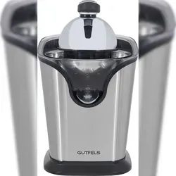 GUTFELS Zitruspresse JUICE 3020 mit 2 Aufsätzen - Entsafter mit Edelstahl Fruchtfleischfilter und Start-Stop-Automatik, ideal für frischen Saft ohne Spritzer dank Tropfstopfunktion.