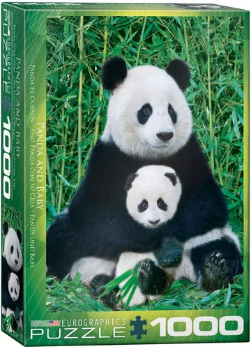 Puzzle 1000 Teile Puzzle - Puzzle - Panda Bär & Baby, Puzzleteile