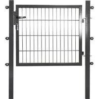 Peddy Shield Gartentor 100x80 cm grau - Gartentor aus pulverbeschichtetem Stahl, UV-beständig und ideal für langlebigen Schutz Ihres Gartens. Maße: 100x80 cm, einfache Selbstmontage.