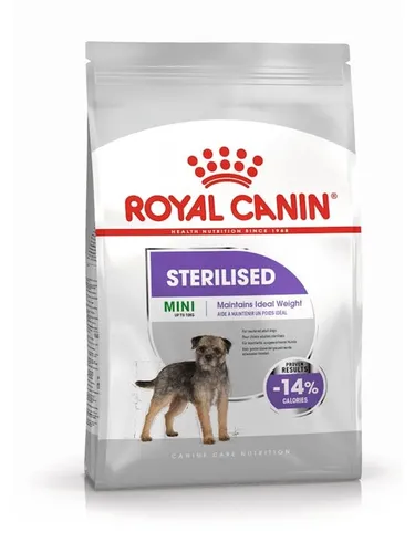 Royal Canin Mini Sterilised Hundefutter 3 kg - Hundefutter für kleine Hunde, unterstützt das ideale Gewicht und fördert die Gesundheit nach der Kastration.