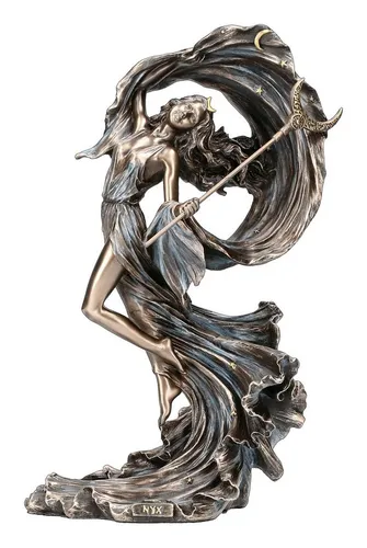 Figuren Shop GmbH Dekofigur Nyx - Griechische Göttin der Nacht - Elegante Dekofigur der Nyx, die die Faszination der Nacht verkörpert. Ideal für Liebhaber mystischer Kunstwerke. Entdecken Sie weitere einzigartige Figuren in unserem Sortiment.