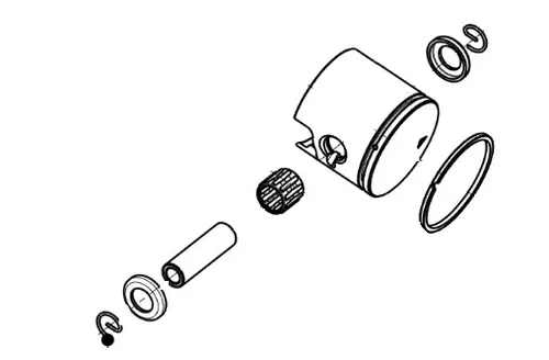 Kolben Kit Segmente Seeger Bolzen Original Oleomac Kettensäge GSTH240 50350173
