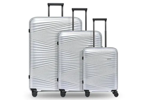 Pactastic Ultra leicht Hartschalen Koffer-Set 3-teilig - Koffer-Set aus robustem Polypropylen, ultra leicht mit TSA-Schloss und 360° Doppelrollen für müheloses Reisen. Ideal für Kurztrips und lange Reisen.