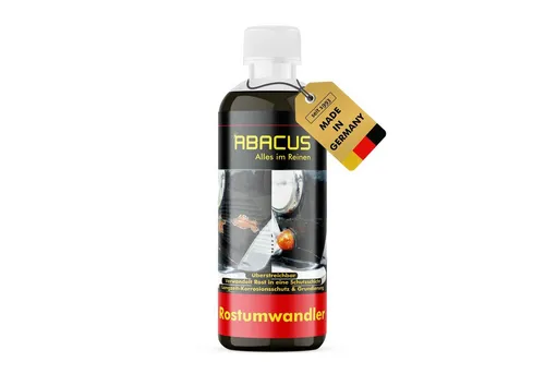 ABACUS Rostumwandler - Rostschutz und Grundierung in Einem - Rostumwandler für Eisen und Stahl, verwandelt Rost in eine stabile Schutzschicht und verhindert Weiterrosten. Einfach anzuwenden und umweltfreundlich, ideal für Karosserien und Werkzeuge.