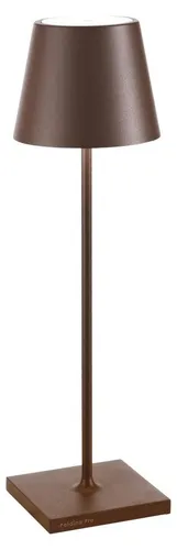 Zafferano Poldina Pro LED-Tischleuchte Corten - Klassische Tischleuchten, dimmbar und wiederaufladbar, ideal für Außenbereiche mit 12 Stunden Akkulaufzeit und IP65 Schutz.
