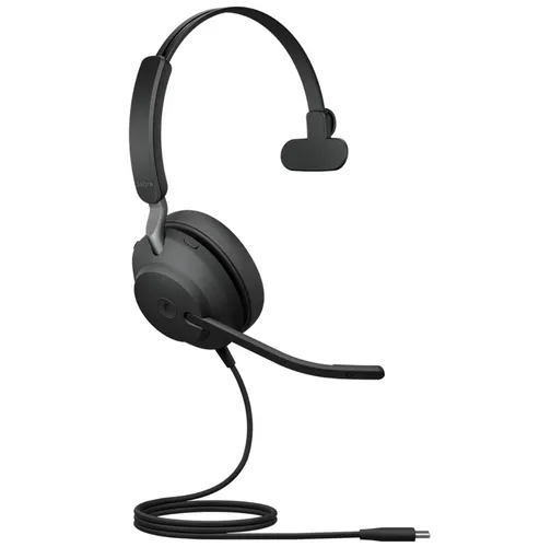 Jabra Evolve2 40 SE - Mono-Headset mit USB-C und Geräuschunterdrückung - Kopfhörer mit hervorragender Audioqualität und 3-Mikrofon-Technologie für klare Kommunikation. Ideal für Home Office oder unterwegs, ergonomisches Design für den ganzen Tag Komfort.
