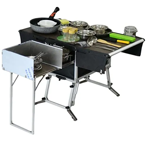 Prime Tech Mobile Campingküche mit Gaskocher