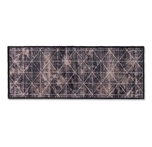 Felicido Fußmatte innen rutschfest - Grunge Taupe 50x130 cm - Pflegeleichte Sauberlaufmatte, ideal für Eingangsbereich, rutschfest und waschbar bei 30°C. Umweltfreundlich und 100% PVC-frei für ein herzliches Willkommen.
