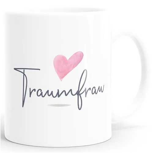 MoonWorks® Kaffeetasse Traumfrau Geschenk-Tasse für Freundin Frau Herz Partner Tasse Liebe Geschenk weiß unisize