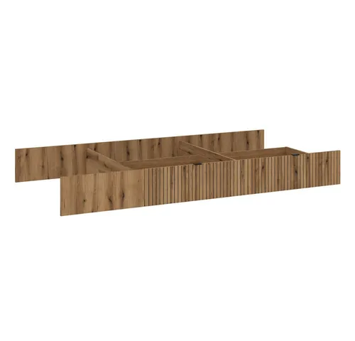Lomadox Bettschubkasten RISBY-129 in Weiß - Praktischer Bettschubkasten aus melaminharzbeschichteter Spanplatte, ideal für zusätzlichen Stauraum unter dem Bett. Maße: 201 x 95 x 24 cm.