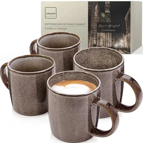 Sänger Kairo Graphit Kaffeebecher Set 4-teilig in braun von Sänger