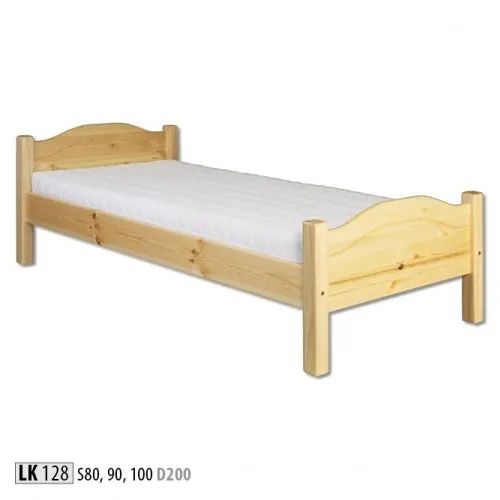 Einzelbett Jugendbett Kieferbett 100x200 - Klassisches Kieferbett in Handarbeit, ideal für Jugendliche. Mit stabiler Bauweise und modernem Design bietet es eine komfortable Liegefläche von 100 x 200 cm.