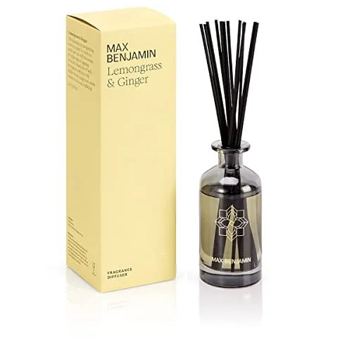 Max Benjamin Diffuser Lemongrass & Ginger - Duftöldiffusor aus 100% reinen Duftölen, alkoholfrei und mit bis zu 4 Monaten Haltbarkeit - ideal für ein frisches Raumklima.