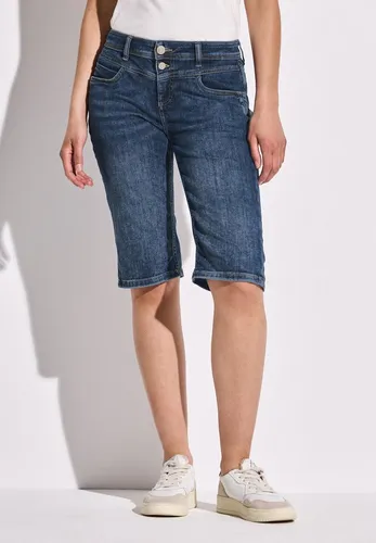 STREET ONE Gerade Jeans in dunkelblauer Waschung