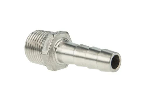 tecuro Gewindefitting Schlauchnippel/Schlauchstutzen AG Edelstahl V4A (AISI 316), 1 1/2 Zoll x 40mm