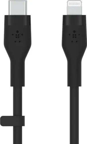 Belkin BOOST CHARGE - 2 m USB-C zu Lightning Kabel, ideal für schnelles Laden von iPhone und iPad in elegantem Schwarz