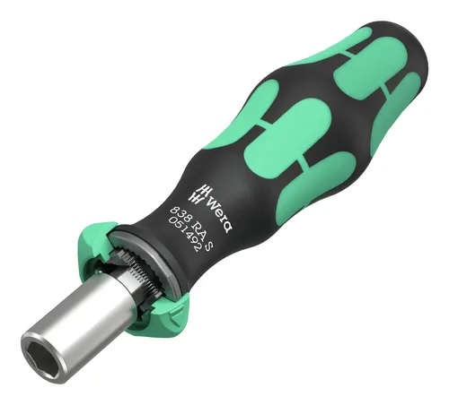Wera 05051492001 838 RA S Bits-Handhalter mit Ratschenfunktion - Schraubendreher mit integriertem Ratschenmechanismus für schnelles und sicheres Arbeiten, ideal für präzise Verschraubungen.