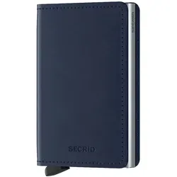Secrid Geldbörse Slimwallet Original 6.5 x 1.5 x 10 - Blau, schützt bis zu 10 Karten vor Biegen und ungewolltem Auslesen, mit integriertem Scheinfach