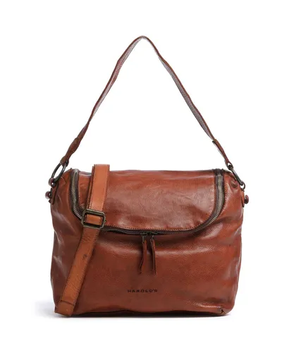 Harold's Submarine Schultertasche cognac 0285804-COGNAC - Umhängetaschen aus hochwertigem Rindsleder in elegantem cognac, ideal für stilbewusste Träger.