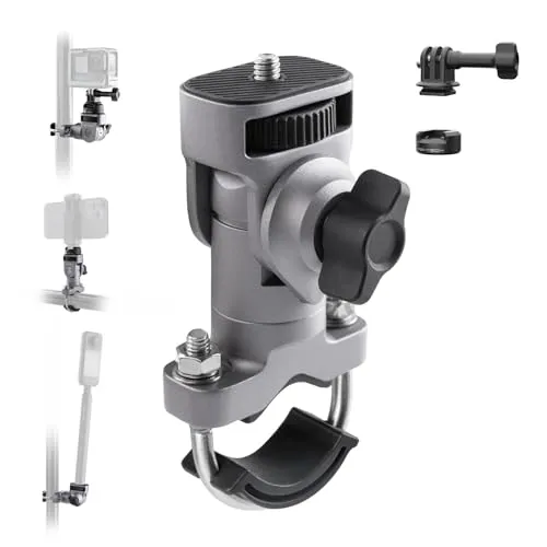 PGYTECH CapLock U-Bügel-Halterung Aluminiumlegierungshalterung für Insta360 Ace Pro 2/X5/X4, 2 Kissenblöcke, 1/4