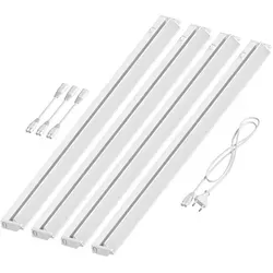 ledscom.de LED Unterbau-Leuchte LIWO 91cm, schwenkbar, je 1444lm, warmweiß 4er Set
