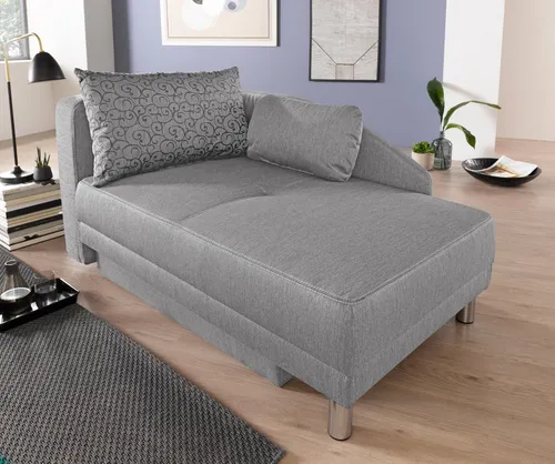 Jockenhöfer Gruppe Recamiere Roy, B: 149 cm, Liegefl. 84x200 cm, mit Bettfunktion, Bettkasten & Zierkissen, Federkern