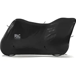 BikeParka Longtail Fahrradabdeckung mit Kindersitzen, 200 cm x 160 cm, schwarz - Fahrradkoffer & Fahrradtransporttaschen, wetterfeste Abdeckung mit Platz für Kindersitze, ideal für Familienausflüge.