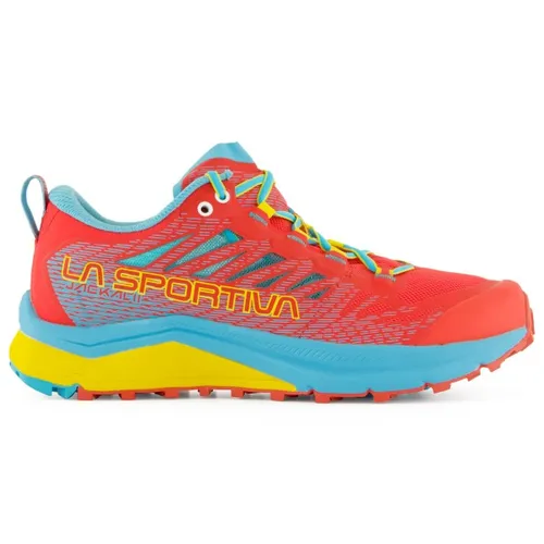LA SPORTIVA Jackal II Woman - Da., hibiscus/malibu blue (40.5 EU) - Laufschuhe für Damen, ideal für Bergläufe mit optimaler Dämpfung und Grip auf jedem Terrain.