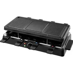 Raclette Grill 8 Personen Tischgrill Party Grill 8 Pfännchen Minigrill 1300W - Schwarz