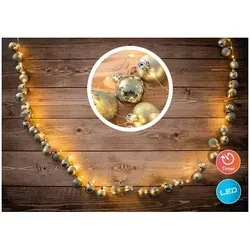 Näve LED-Outdoor-Weihnachtslichterkette 250cm in Gold in gold von NÄVE